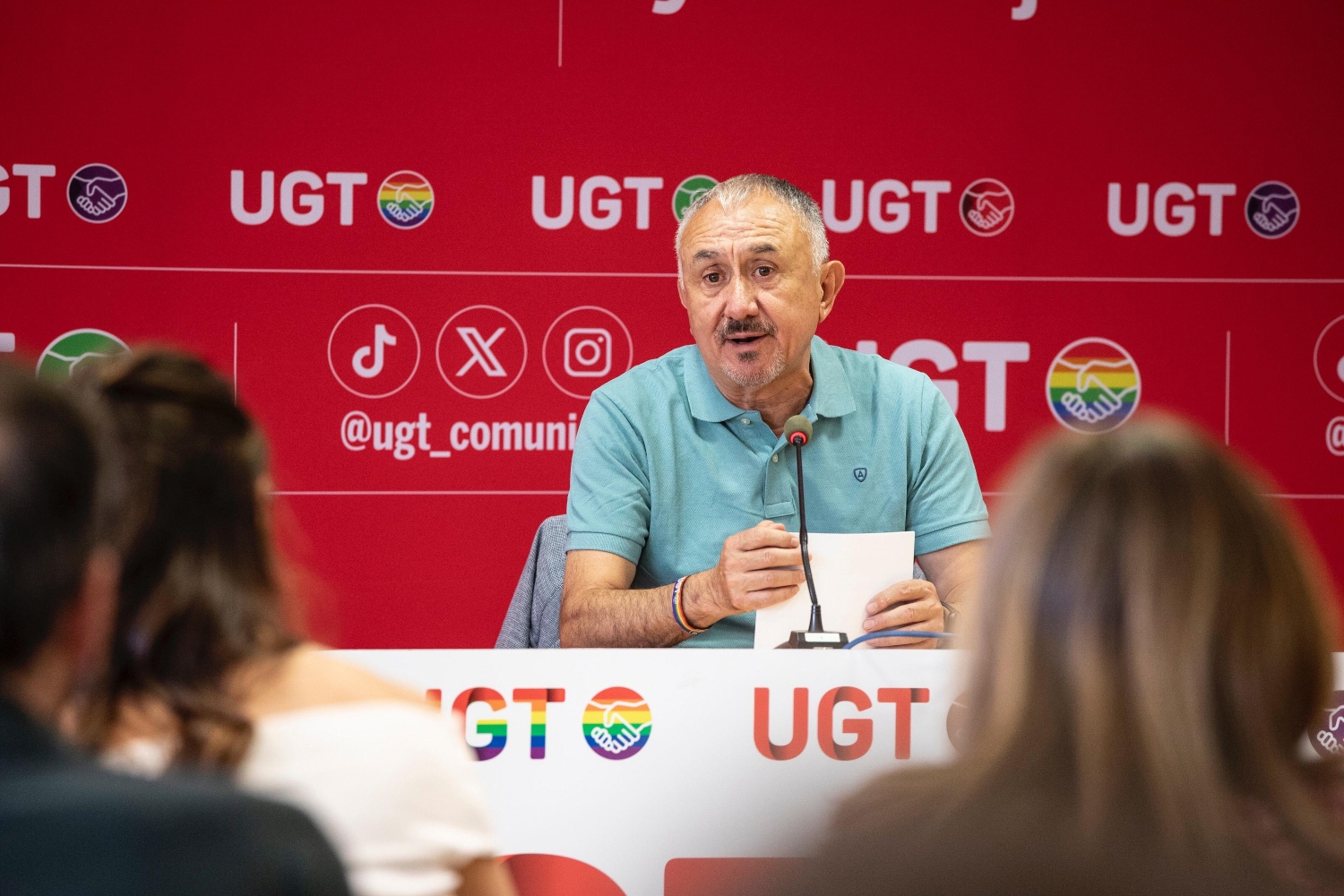 Pepe Álvarez en su desayuno informativo