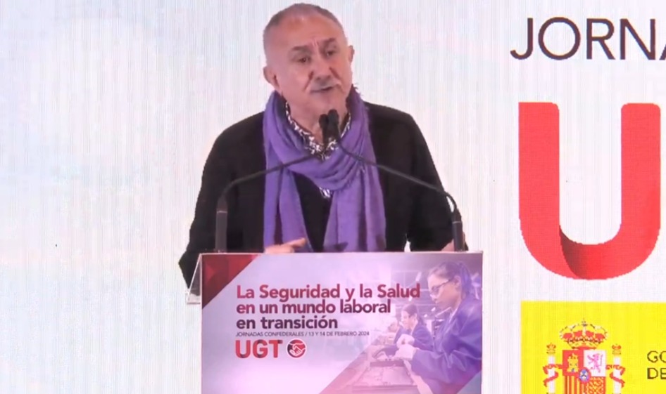 Pepe Álvarez interviene en las Jornadas Confederales 'La Seguridad y la Salud en un mundo laboral en transición'