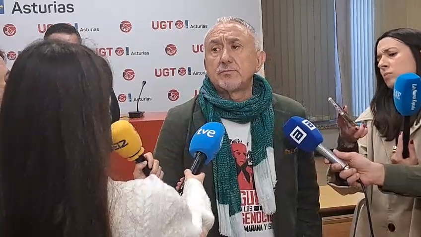 Pepe Álvarez en rueda de prensa