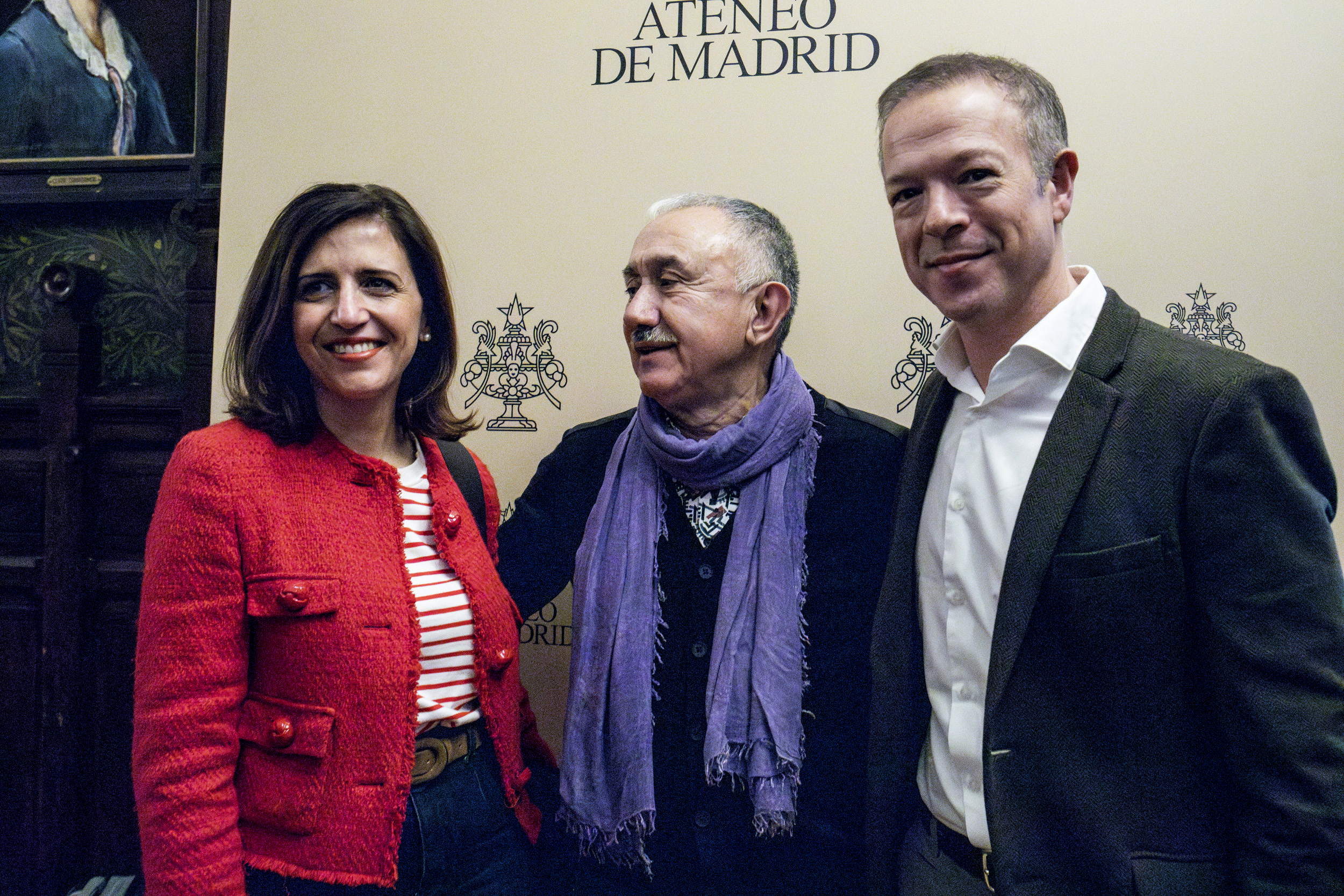Esther Peña, Pepe Álvarez y Ander Gil