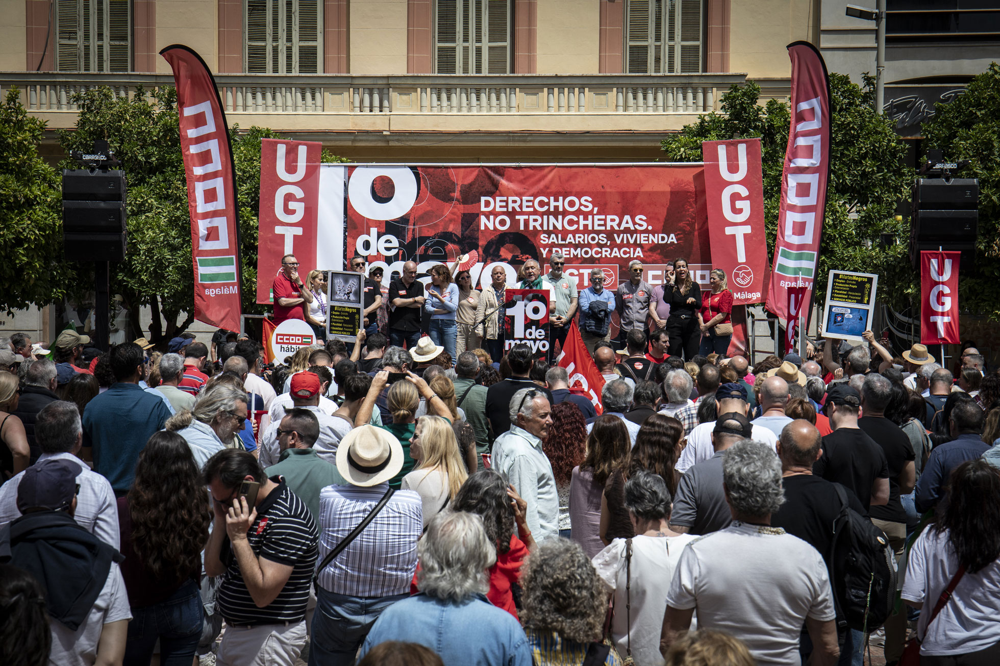 Acto del Primero de Mayo en la ciudad de Málaga