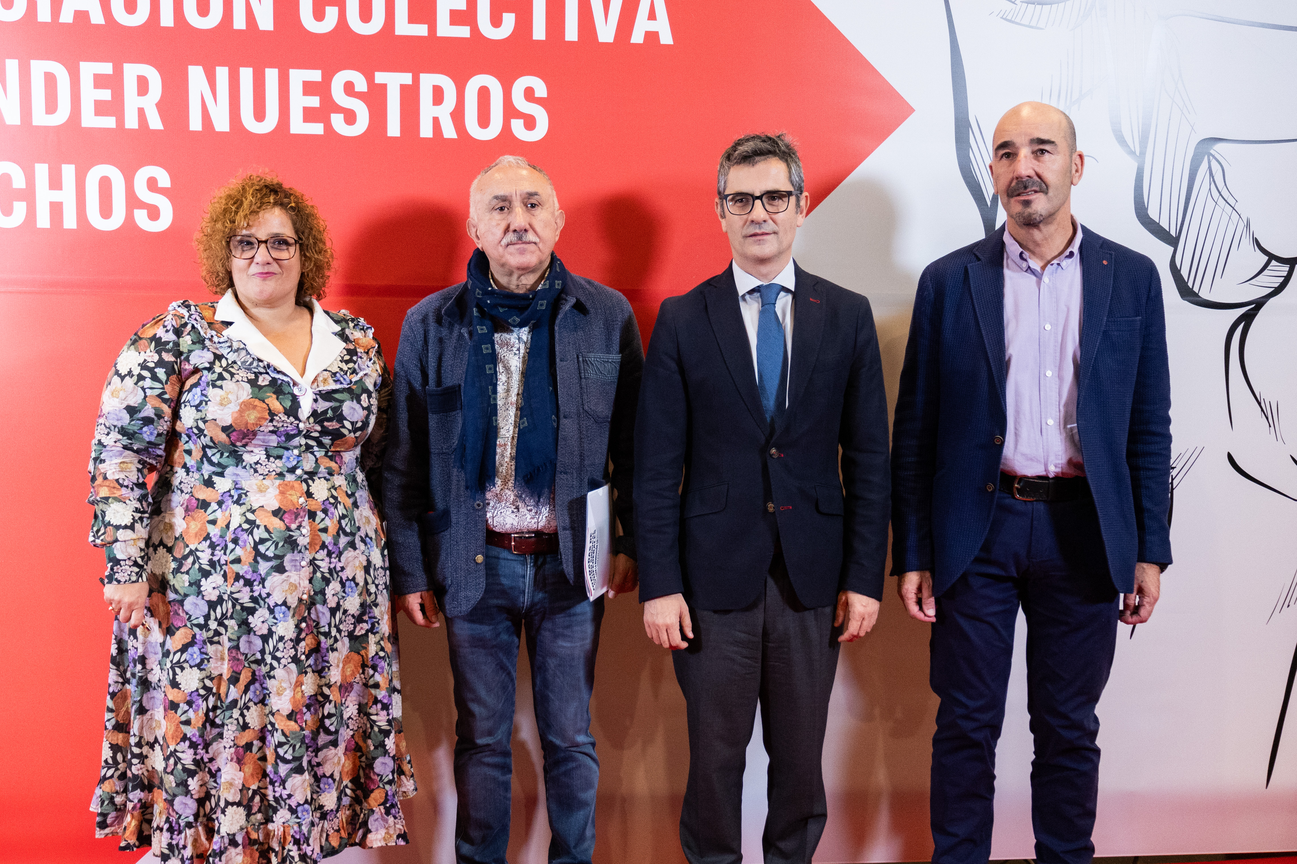 Patricia Ruiz, Pepe Álvarez, Félix Bolaños y Fernando Luján al inicio de las jornadas