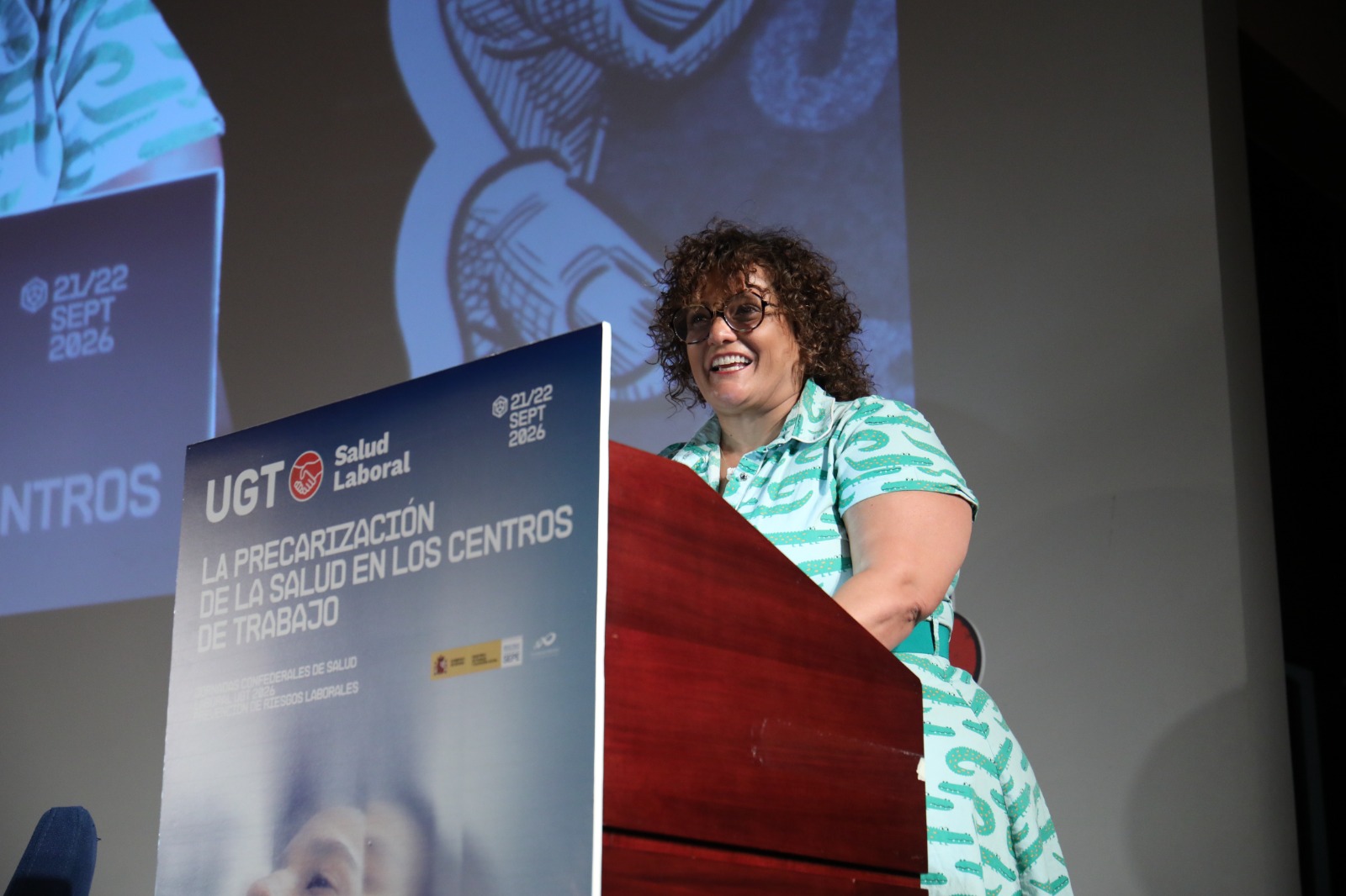 1. Comienzan las jornadas con la intervención de Patricia Ruiz Martínez, secretaria de Salud Laboral UGT.