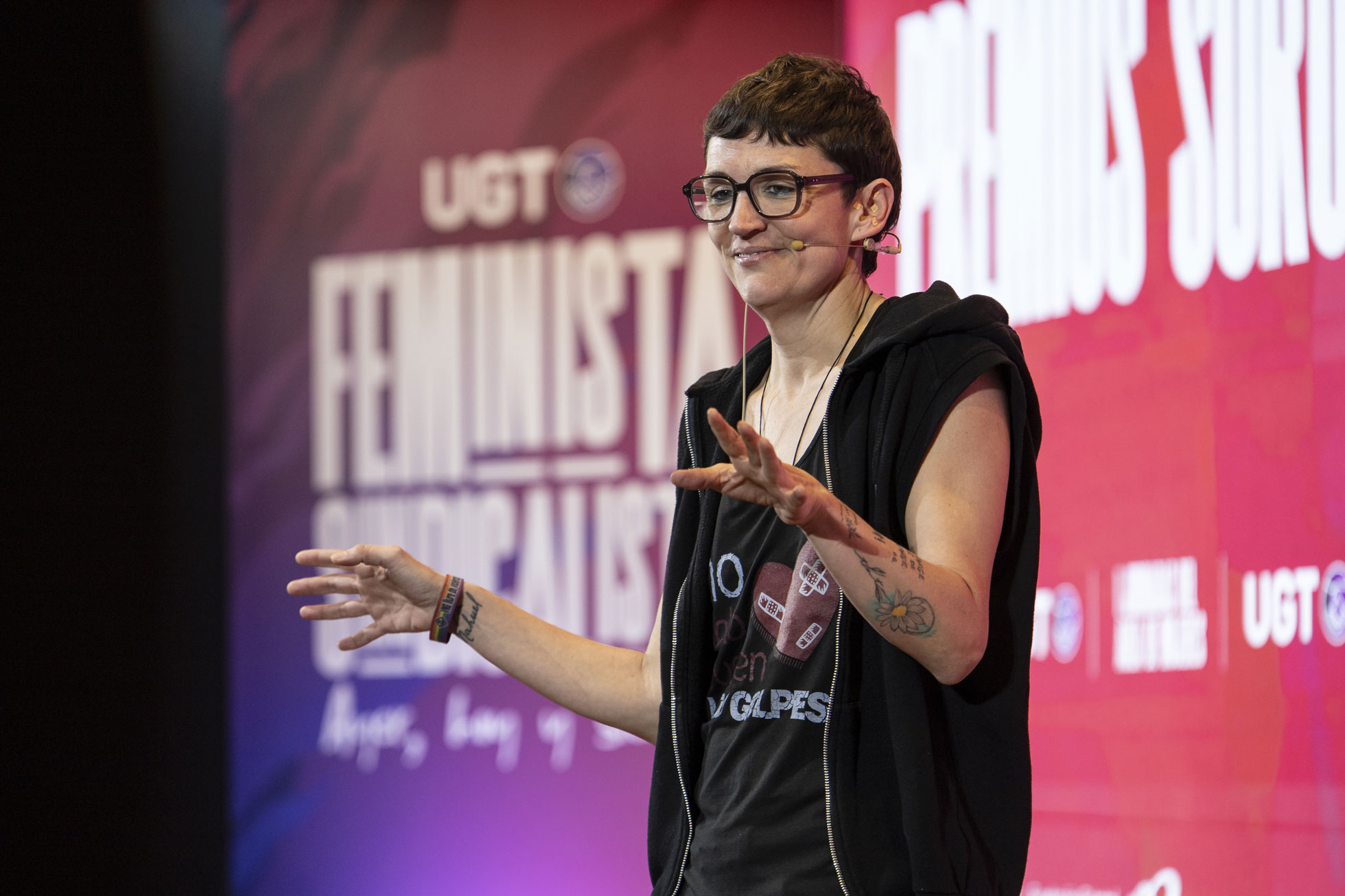 Pamela Palenciano en la clausura de las jornadas