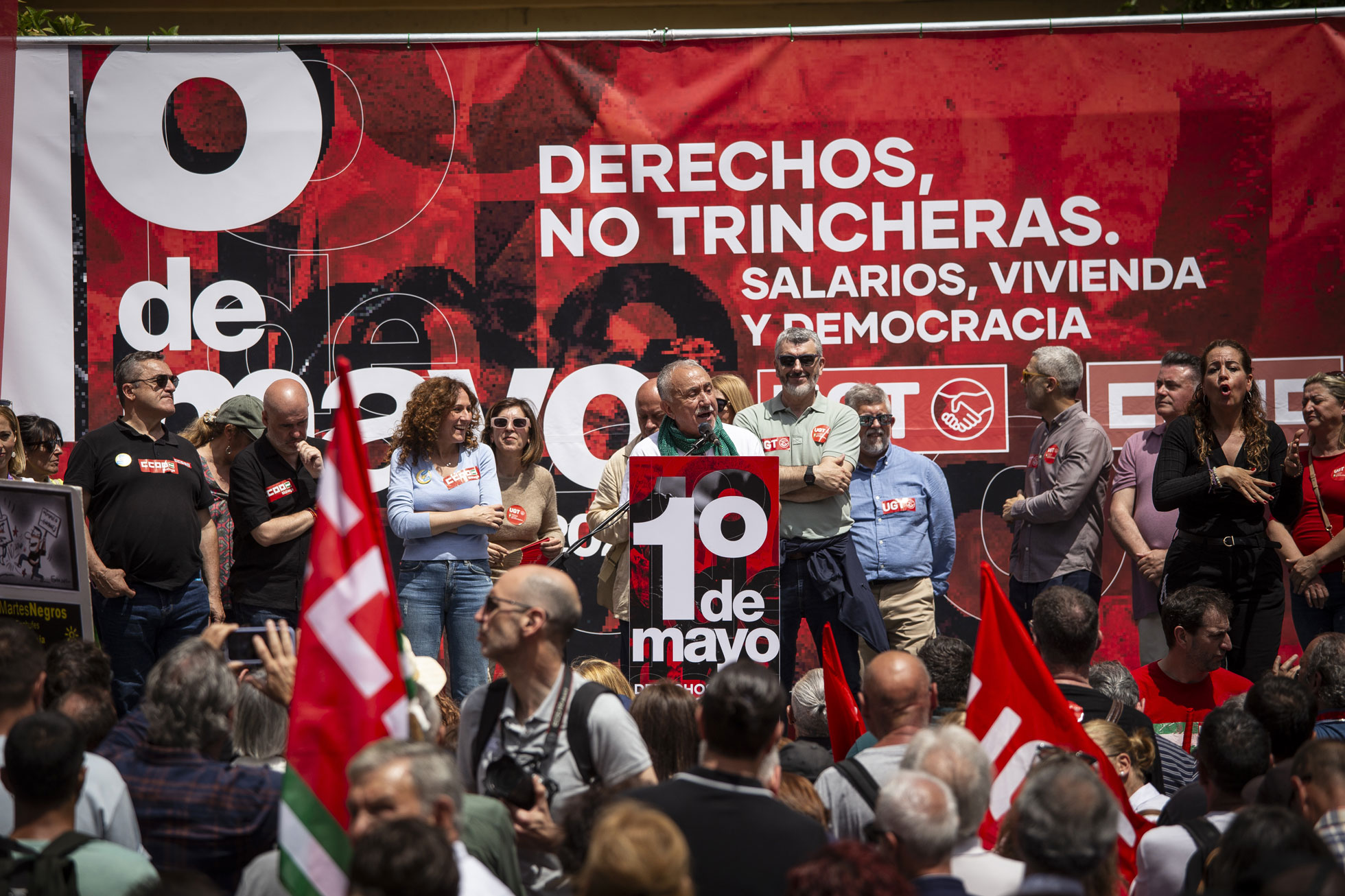 Acto del Primero de Mayo en la ciudad de Málaga