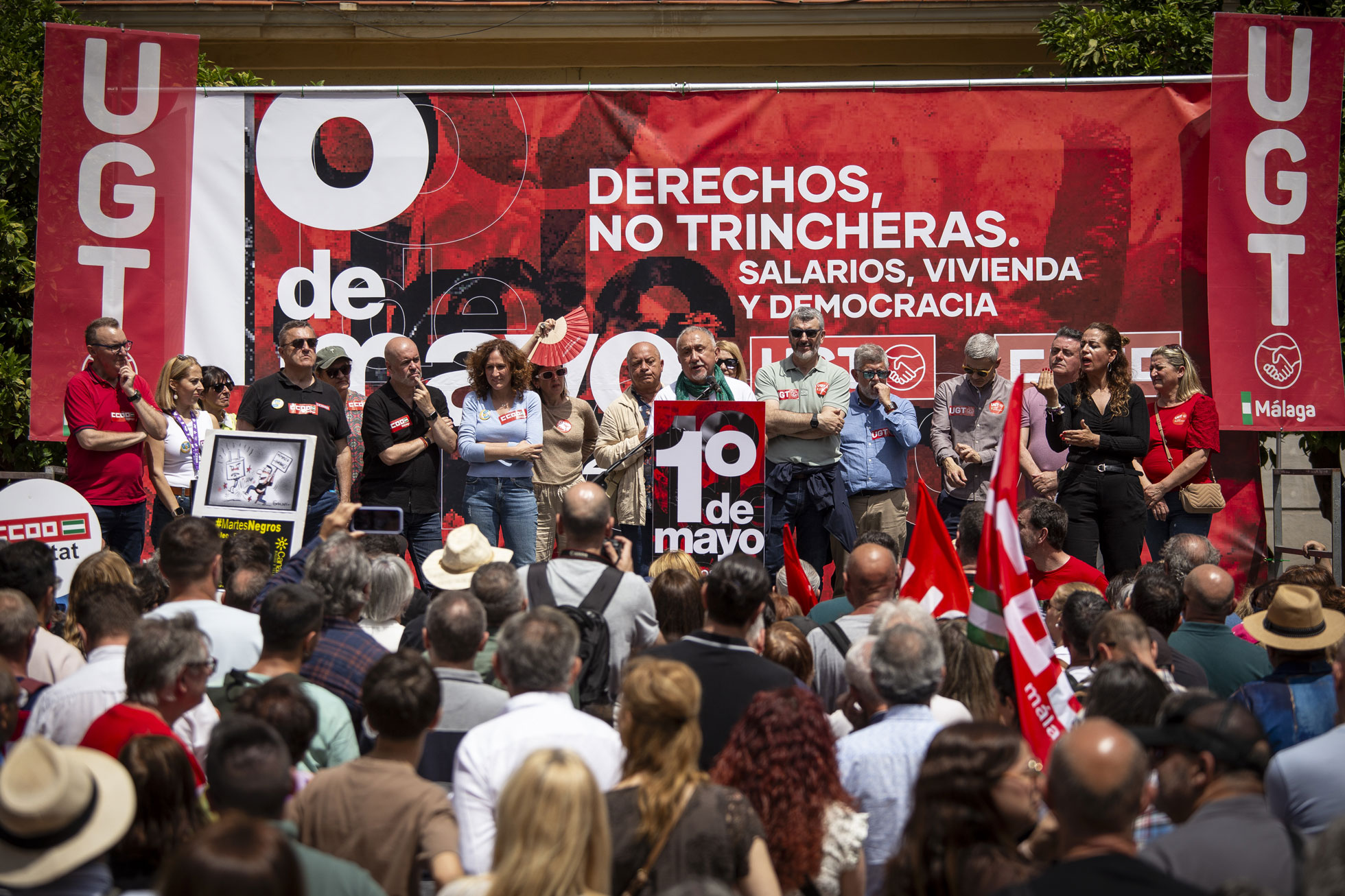 Acto del Primero de Mayo en la ciudad de Málaga