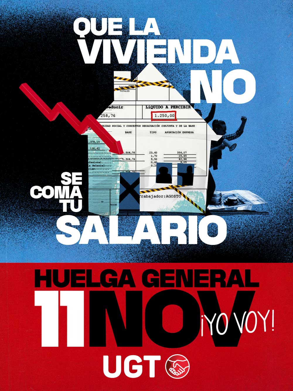 Cartel Huelga General 11N Castellano