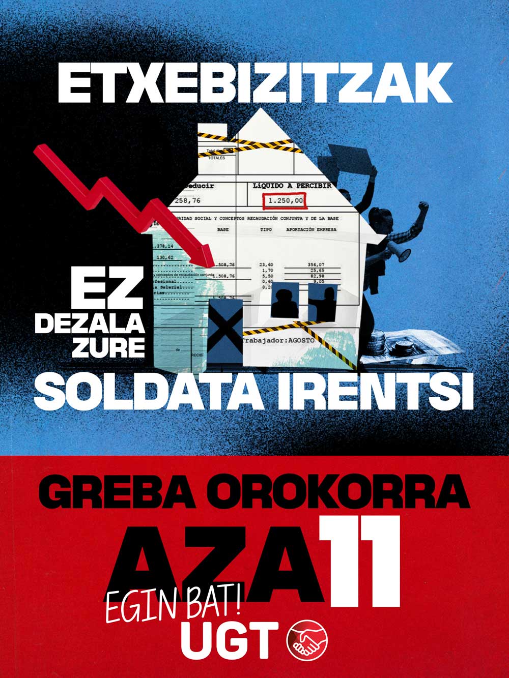 Cartel Huelga General 11N Euskera