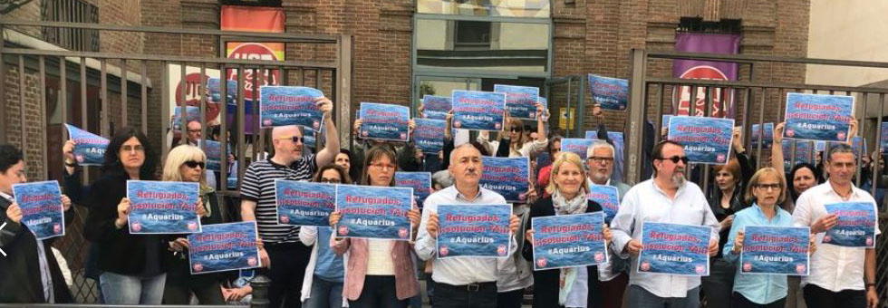 Concentración frente a la sede de UGT