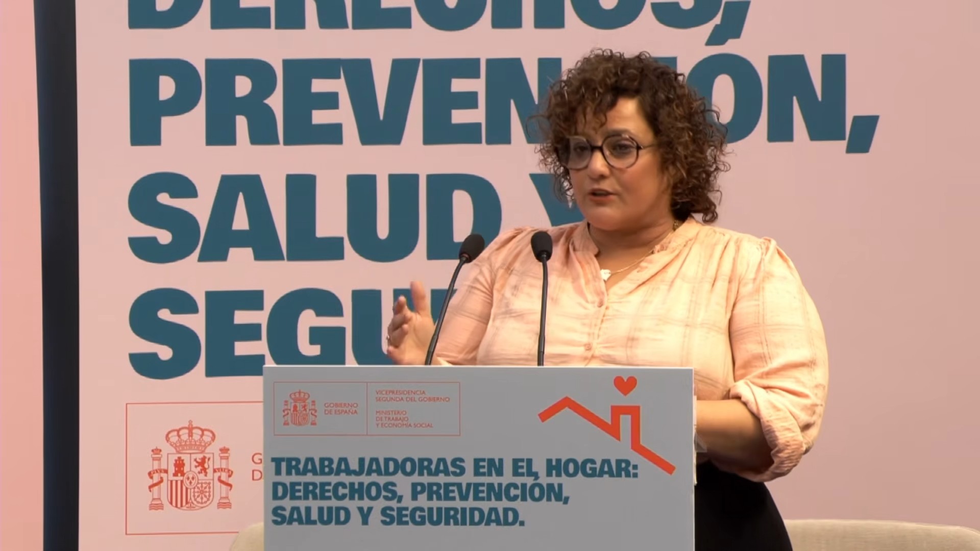 Patricia Ruíz en el acto trabajadoras en el hogar: derechos, prevención, salud y seguridad