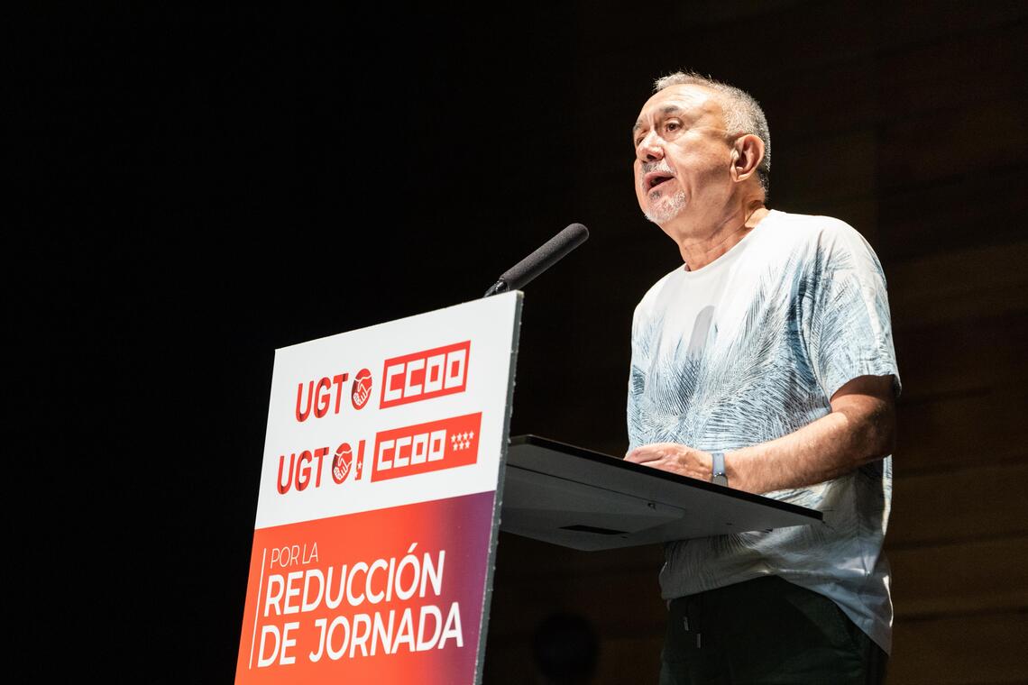 Pepe Álvarez en la Asamblea por la reducción de jornada laboral
