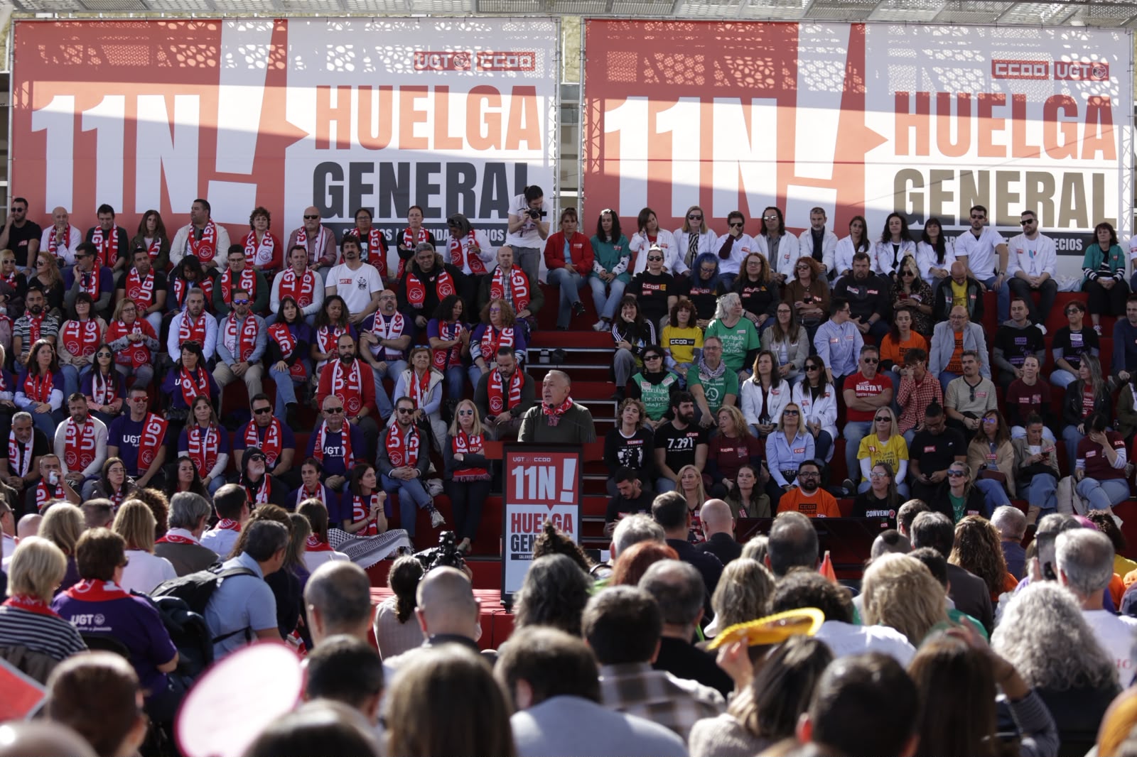 Pepe Álvarez en la asamblea general
