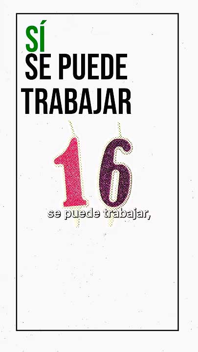 Trabajar con menos de 18 años en España